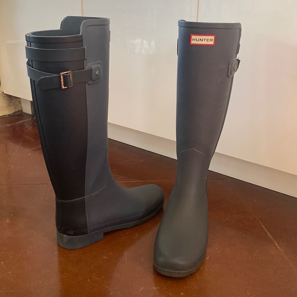 Hunter Original Tall Refined Backstrap Rain Boots
